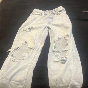 Wild Pair Light Blue Ripped Boyfriend Jeans